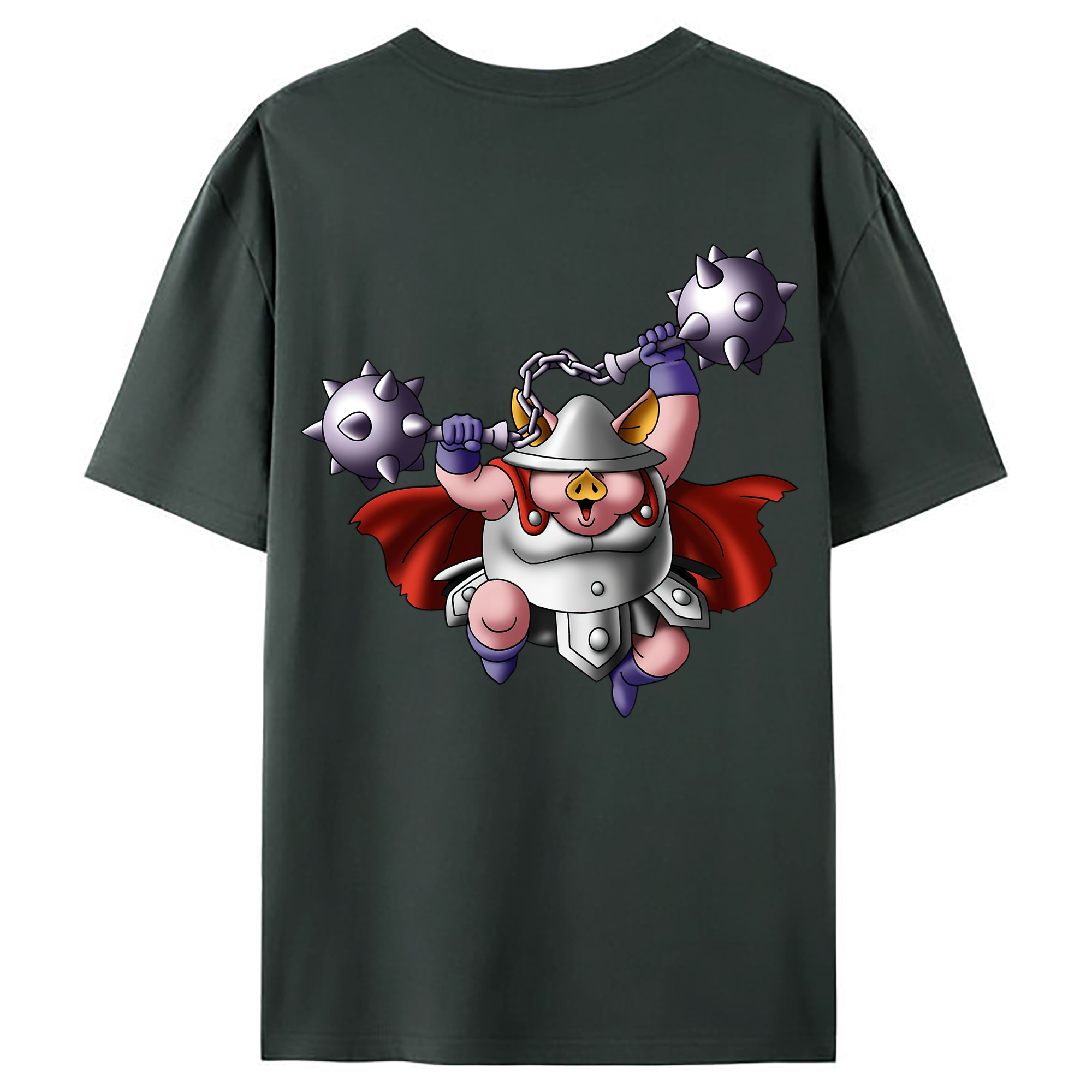 （画像用） ドラゴンクエスト Doragon Kuesuto Dragon Quest 綿100％ メンズ半袖Tシャツ（バックプリント） 通気性